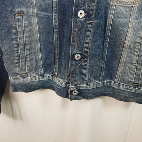 ENERGIE JEANS FADE DENIM JACKET SIZE L LARGE Italy Jean - Picture 8 of 10